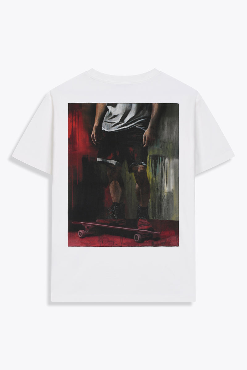 T-shirt Homme blanc "Skater Swagger"