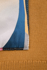 Cardigan Camel en cachemire et soie "Amazones"