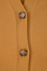 Cardigan Camel en cachemire et soie "Amazones"