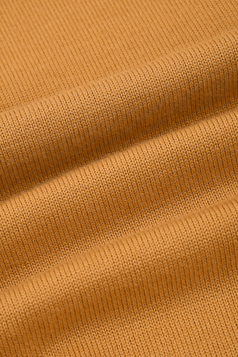Cardigan Camel en cachemire et soie "Amazones"