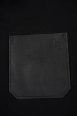 Veste homme noire poche cuir