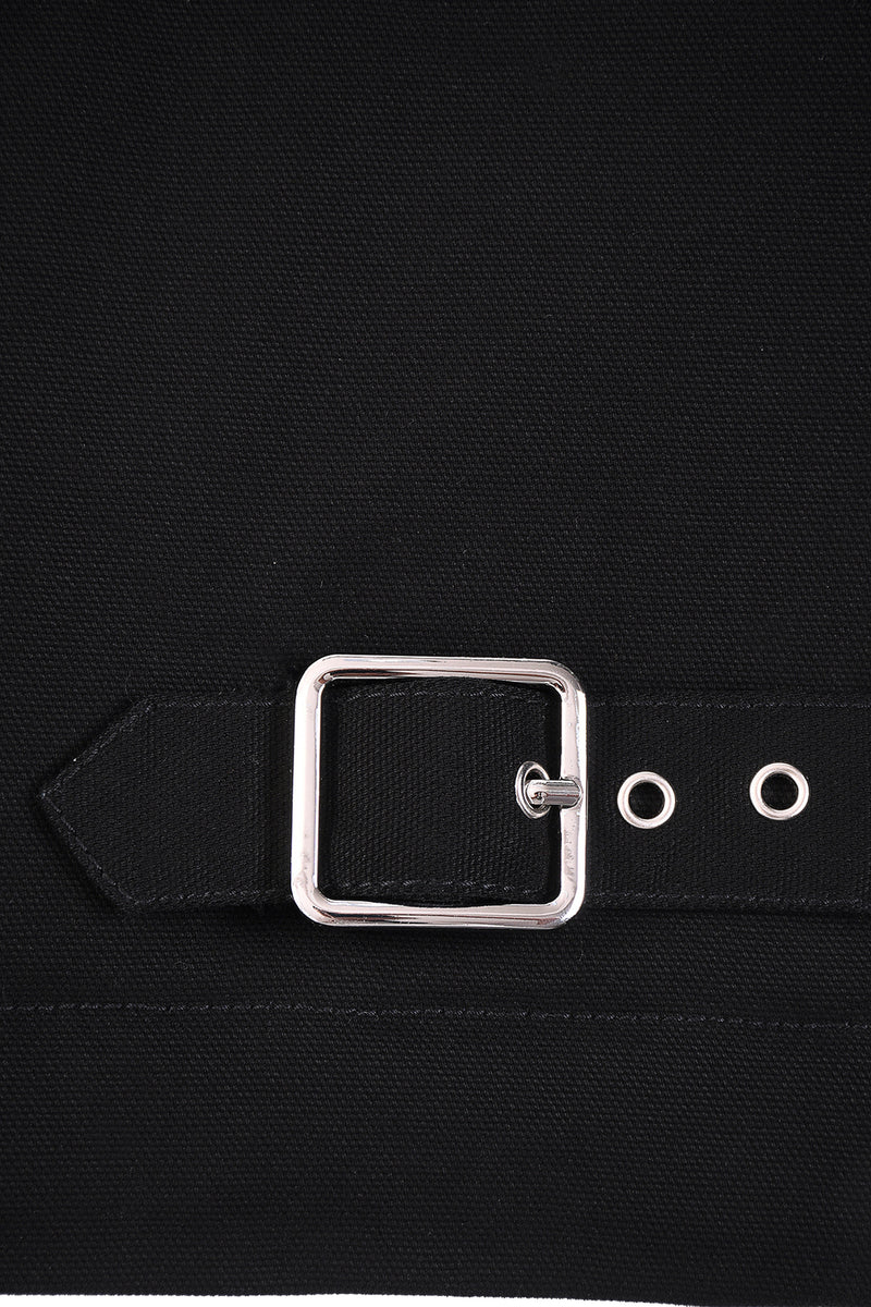 Veste homme noire poche cuir