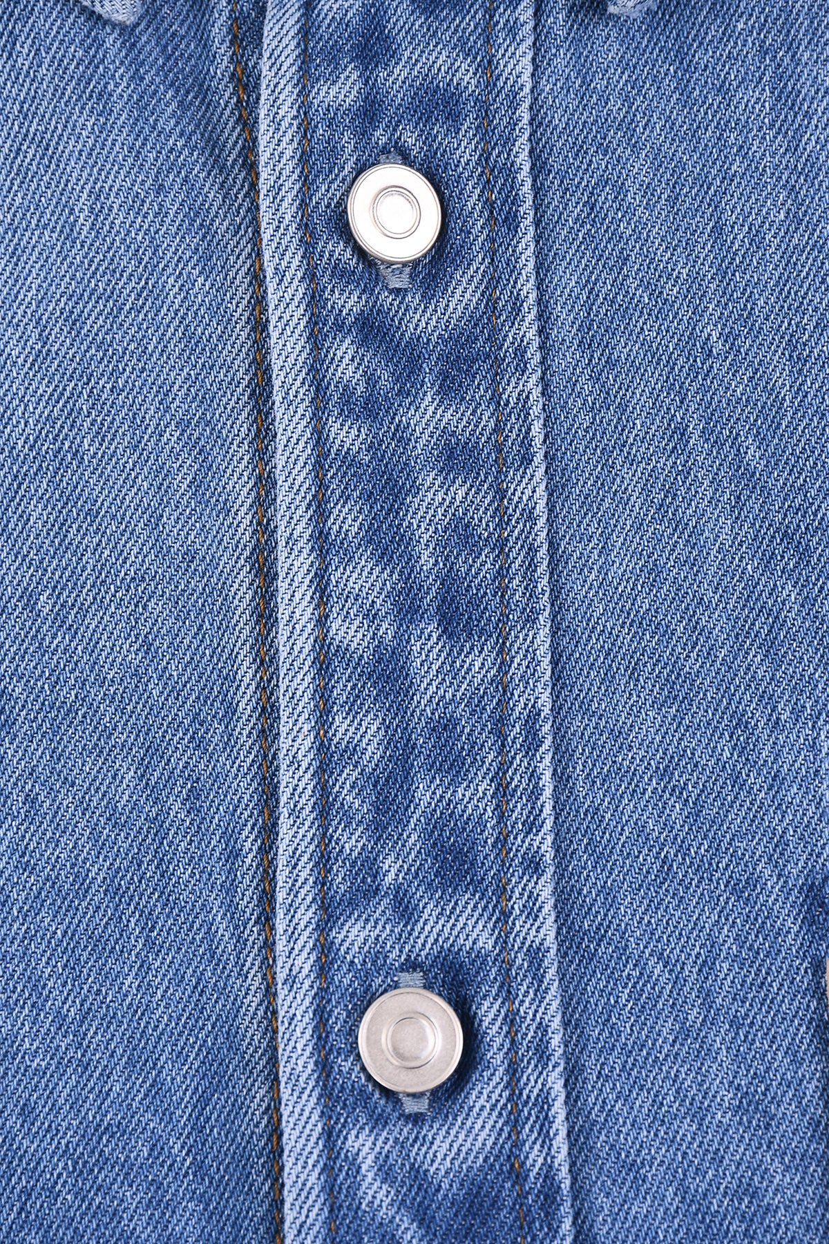 Chemise en Jean Homme poche Cuir