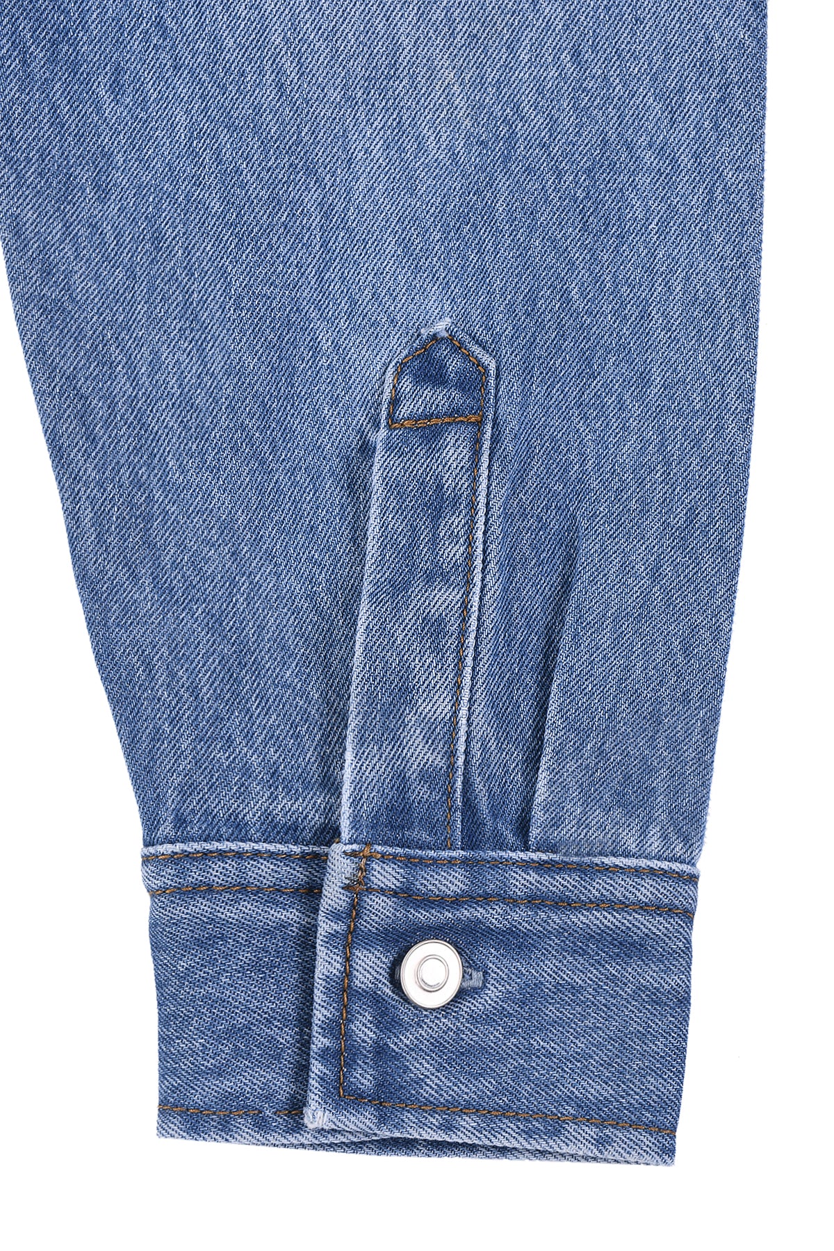 Chemise en Jean Homme poche Cuir