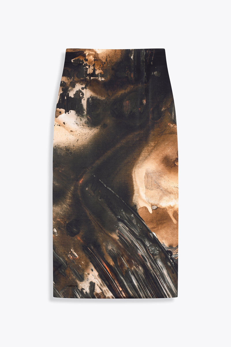 Jupe Crayon "Broux de noix"