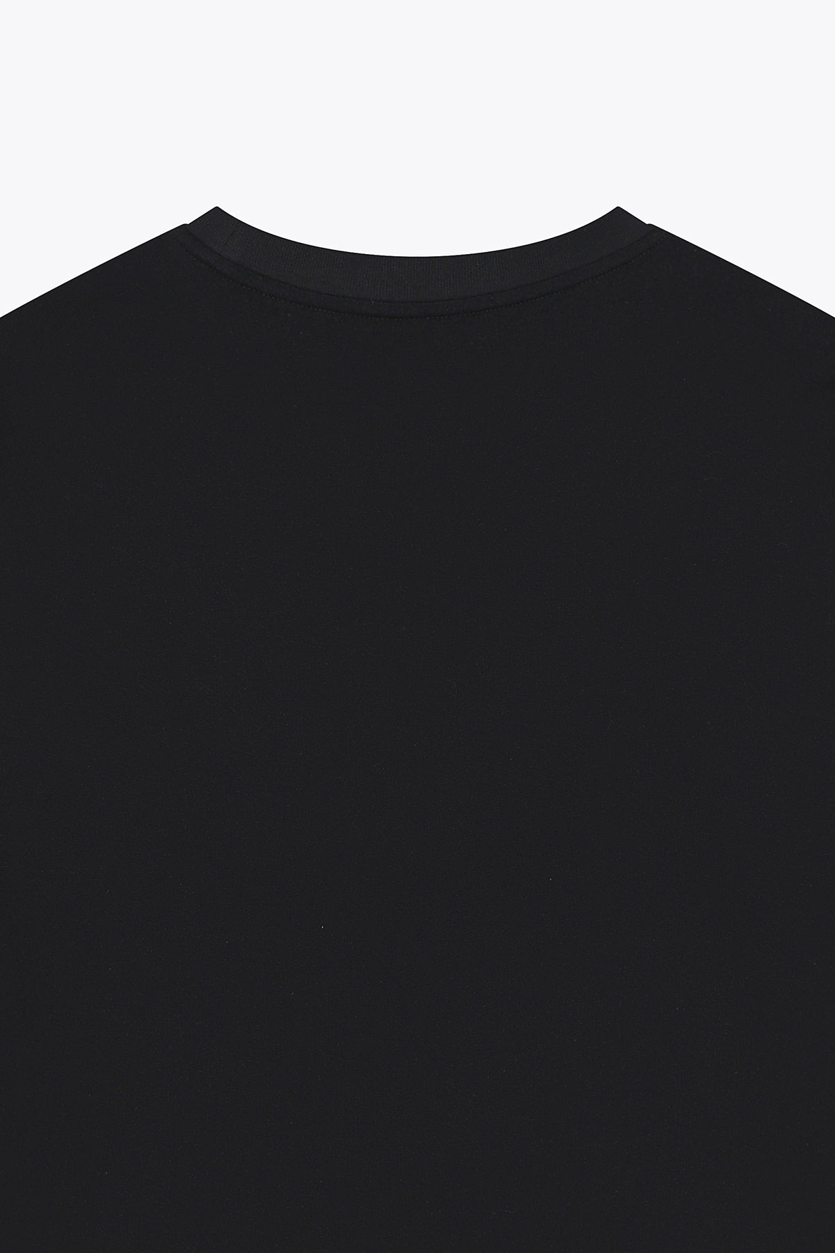 T-shirt homme en coton noir Galerie 75 avec poche cuir