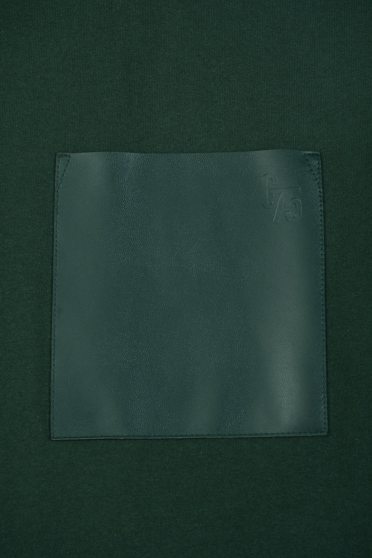 T-shirt coton homme vert Royal Galerie 75 poche cuir