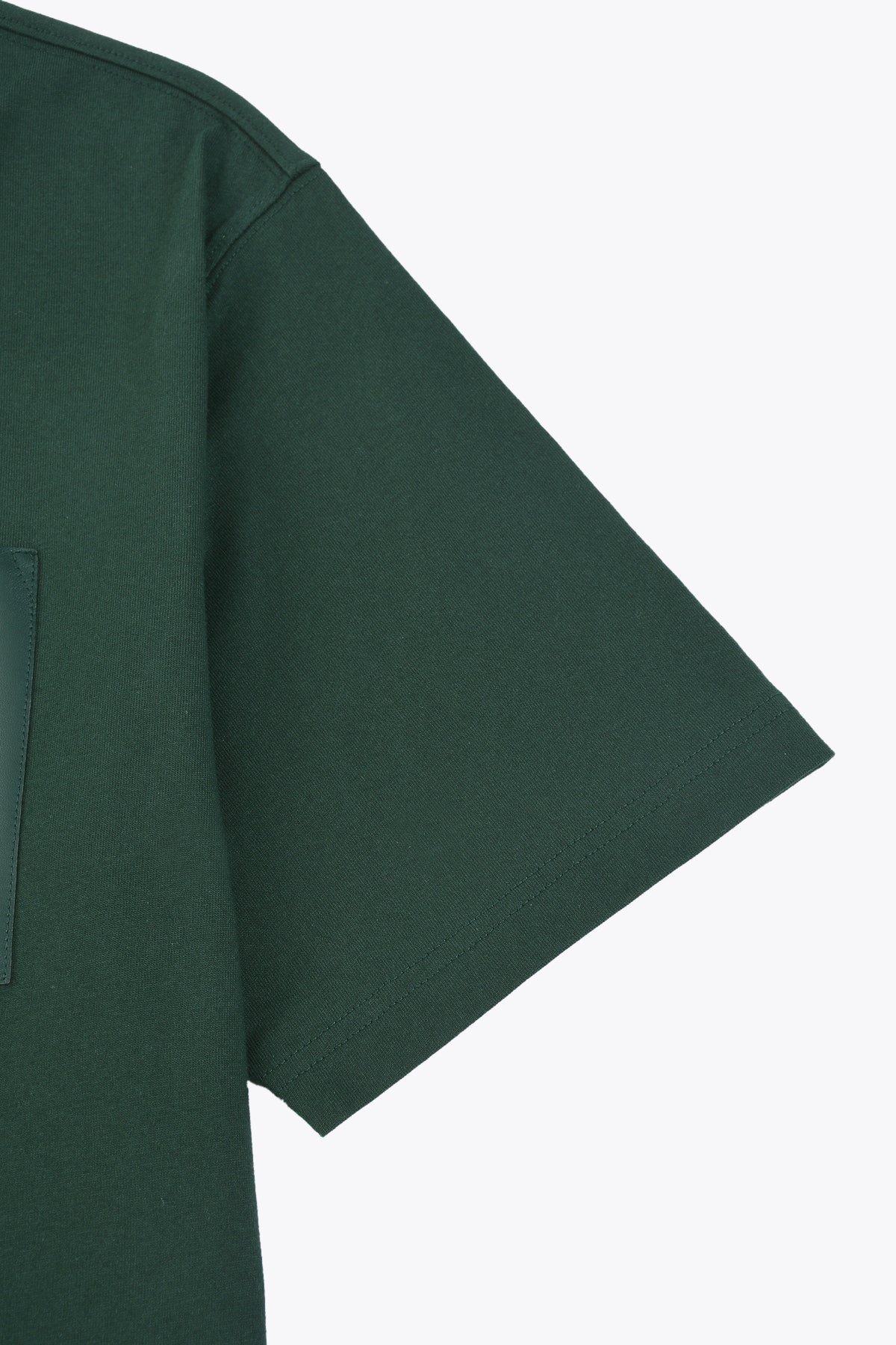 T-shirt coton homme vert Royal Galerie 75 poche cuir