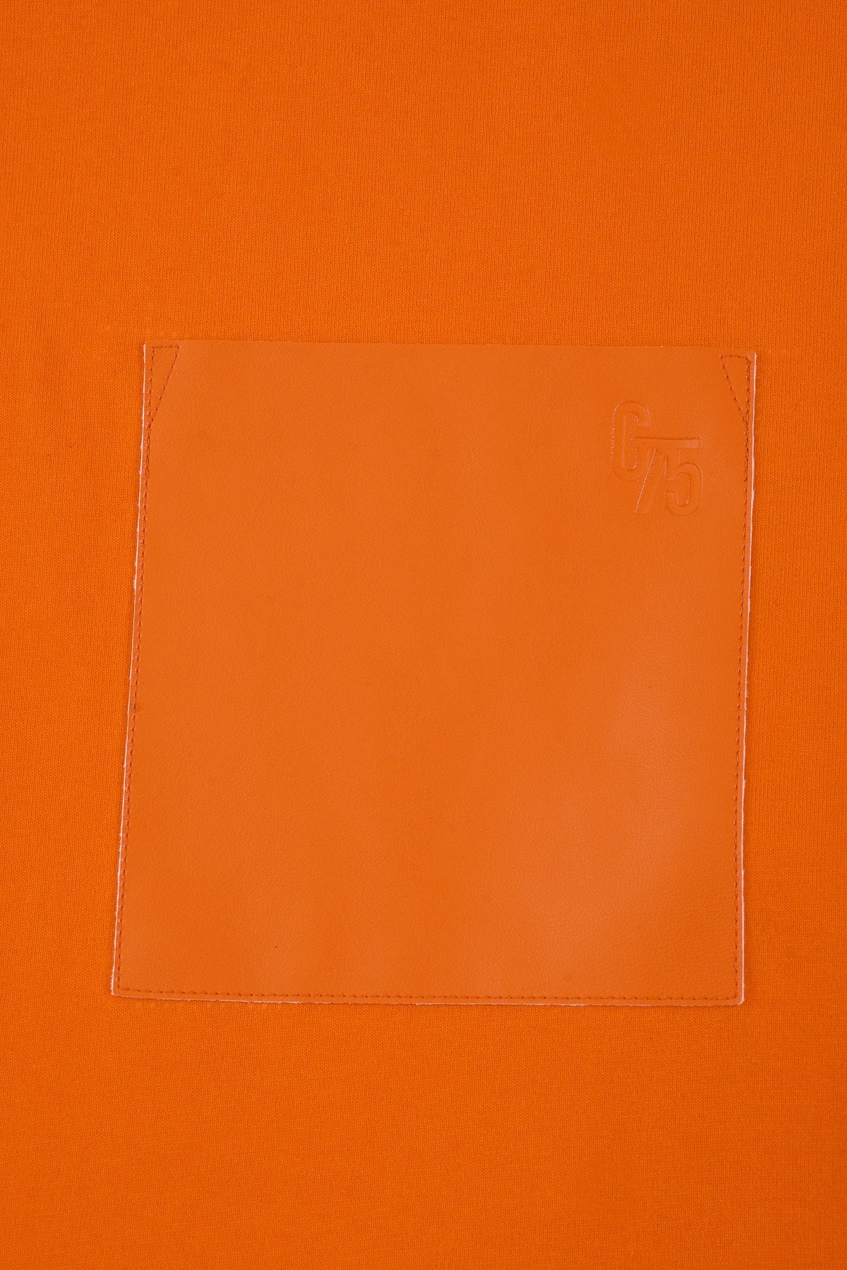 T-shirt homme en coton Orange Sun Galerie 75 avec poche cuir