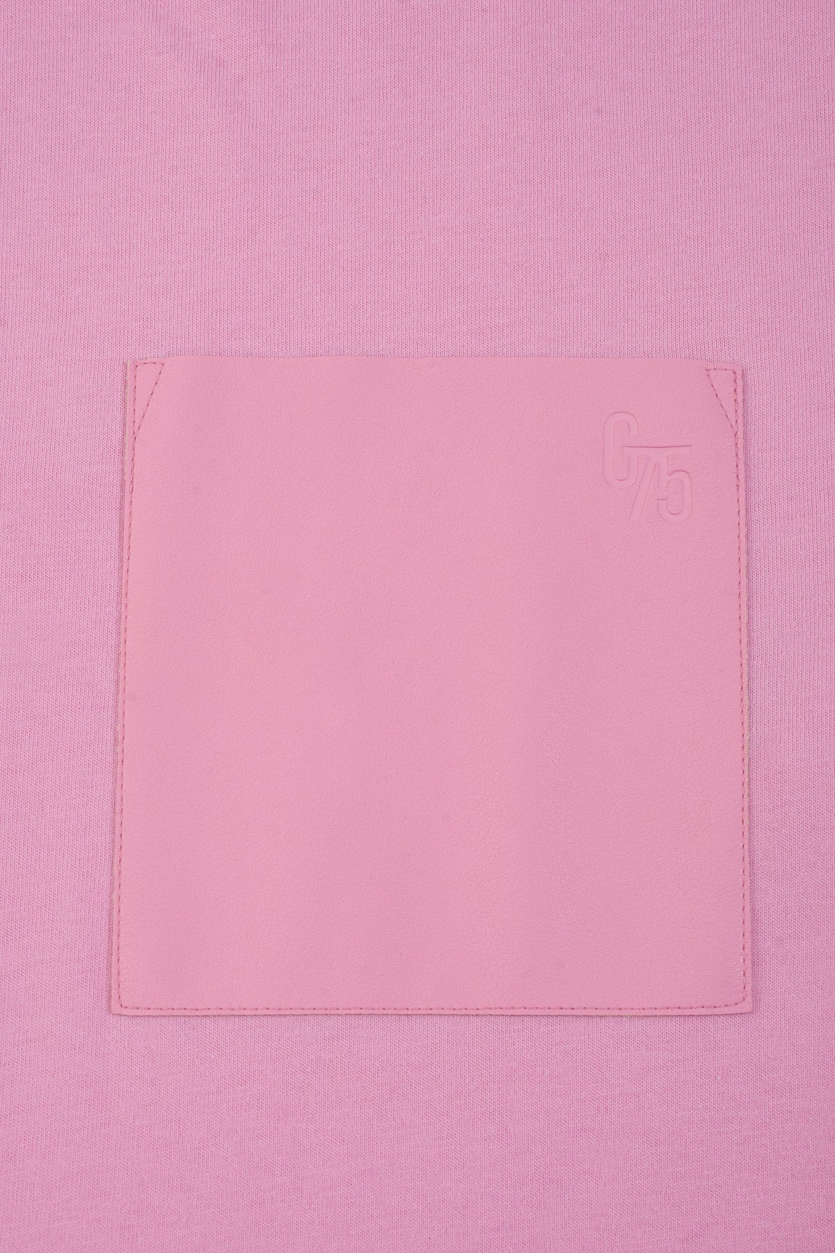 T-shirt homme en coton Rose Galerie 75 avec poche cuir