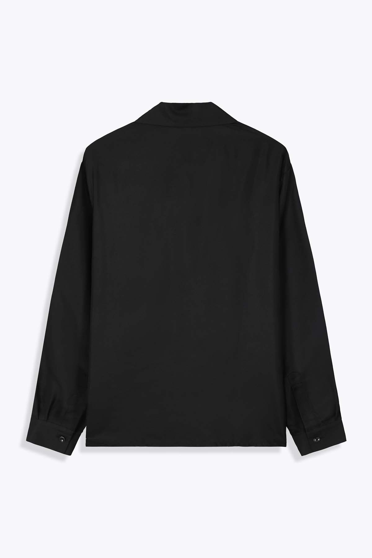 G75 CLASSIC CHEMISE SOIE NOIRE HOMME MANCHES LONGUES