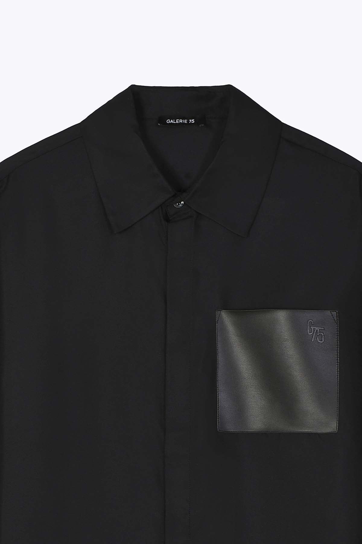 G75 CLASSIC CHEMISE SOIE NOIRE HOMME MANCHES LONGUES