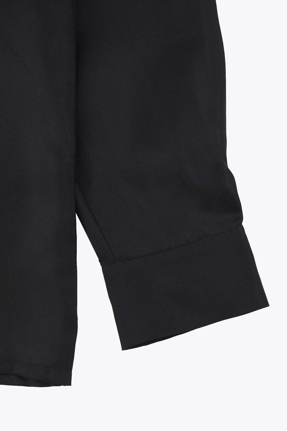 G75 CLASSIC CHEMISE SOIE NOIRE HOMME MANCHES LONGUES