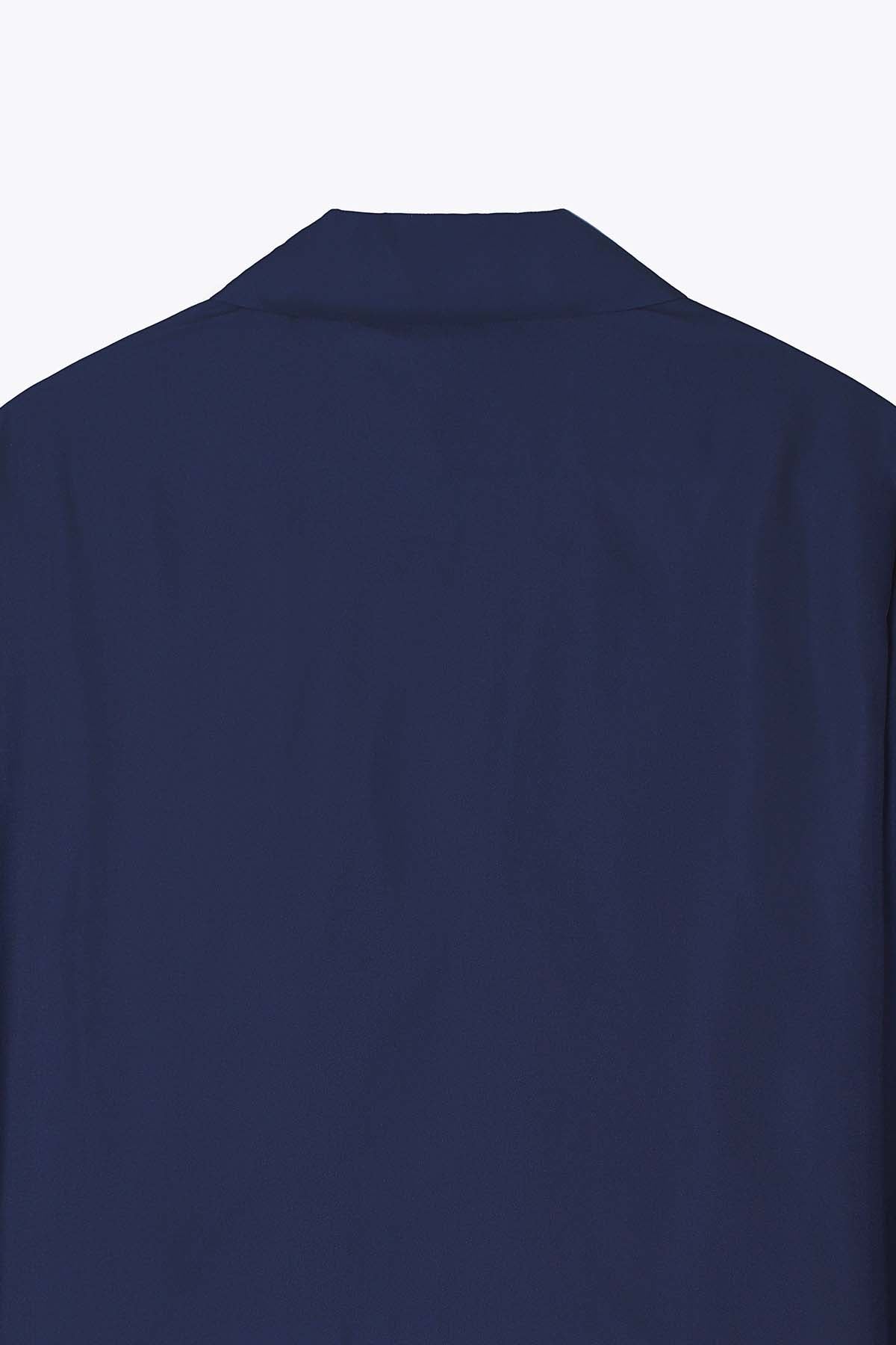 CHEMISE HOMME SOIE MARINE GALERIE 75 MANCHES LONGUES