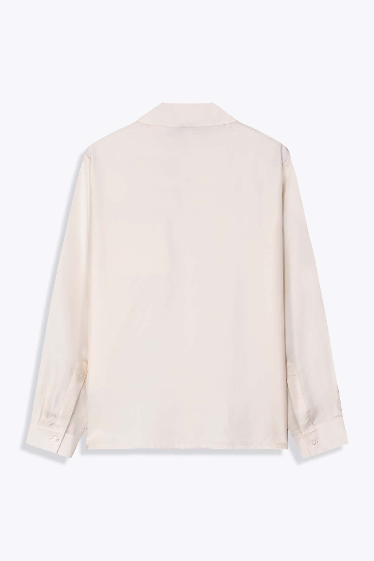 G75 CLASSIC CHEMISE SOIE BLANC CASSÉ HOMME MANCHES LONGUES