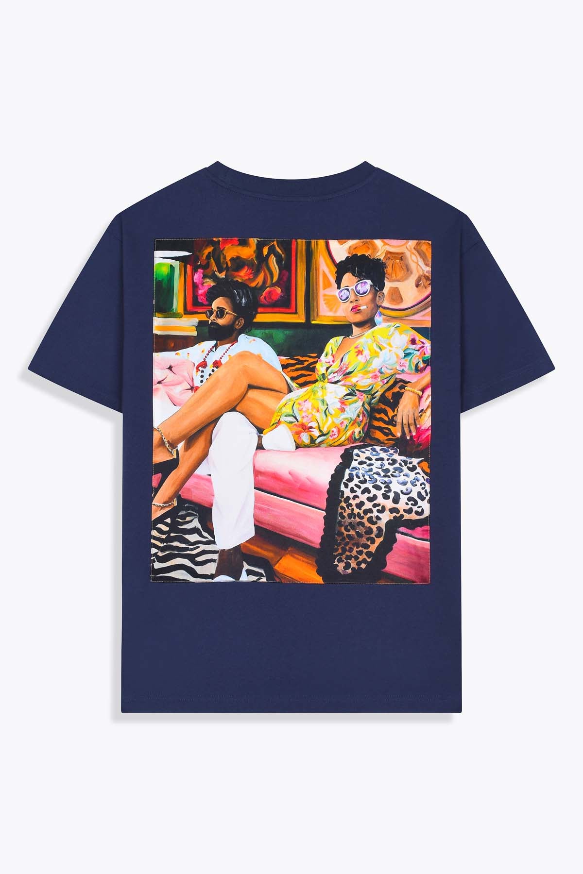 T-shirt homme bleu navy Oversized Embassada