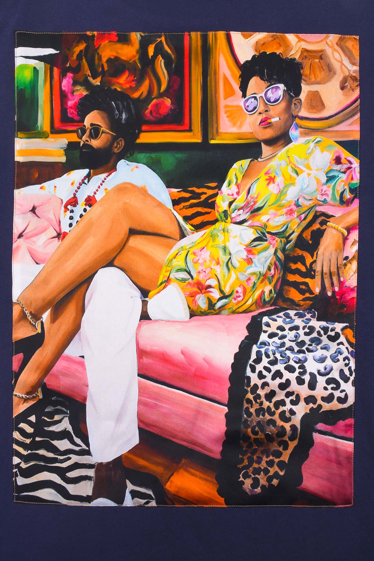 T-shirt homme bleu navy Oversized Embassada