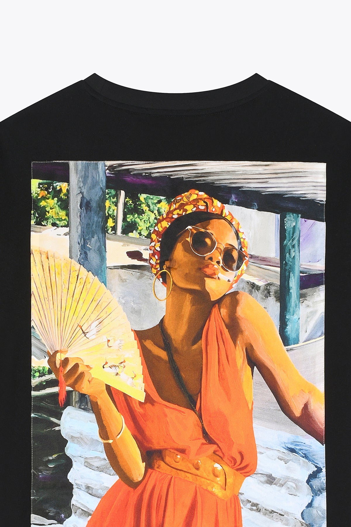 T-shirt noir homme Oversized Galerie 75 Diva La Kour