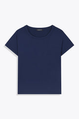 G75 WOMAN CROPPED TEESHIRT NAVY