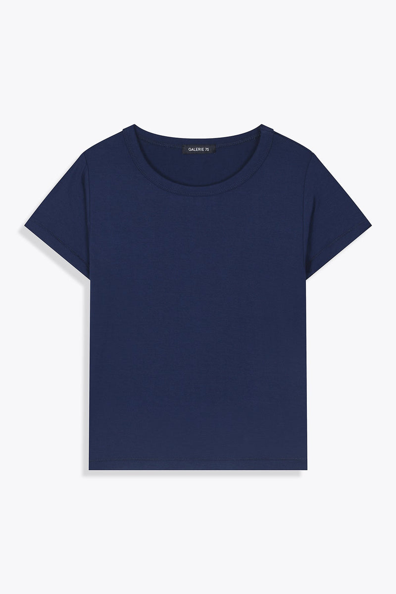 G75 WOMAN CROPPED TEESHIRT NAVY