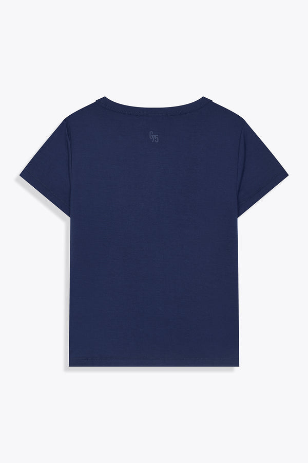 G75 WOMAN CROPPED TEESHIRT NAVY