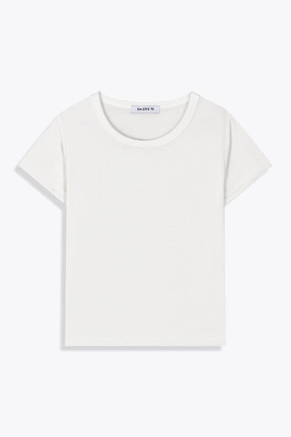 G75 WOMAN CROPPED TEESHIRT WHITE