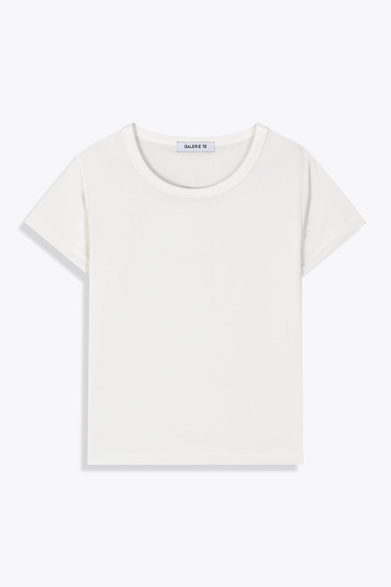 G75 WOMAN CROPPED TEESHIRT WHITE