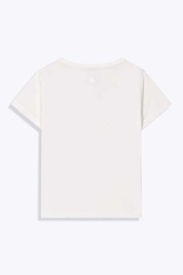 G75 WOMAN CROPPED TEESHIRT WHITE