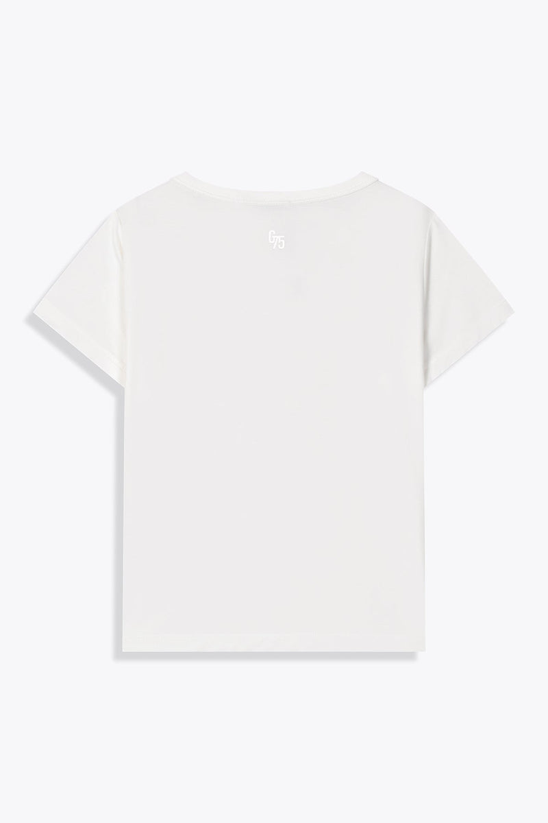 G75 WOMAN CROPPED TEESHIRT WHITE