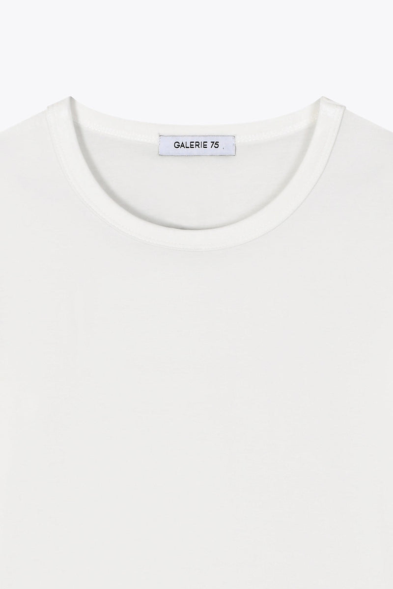 G75 WOMAN CROPPED TEESHIRT WHITE