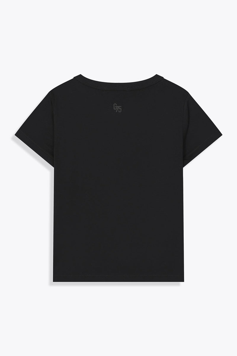 G75 WOMAN CROPPED TEESHIRT BLACK