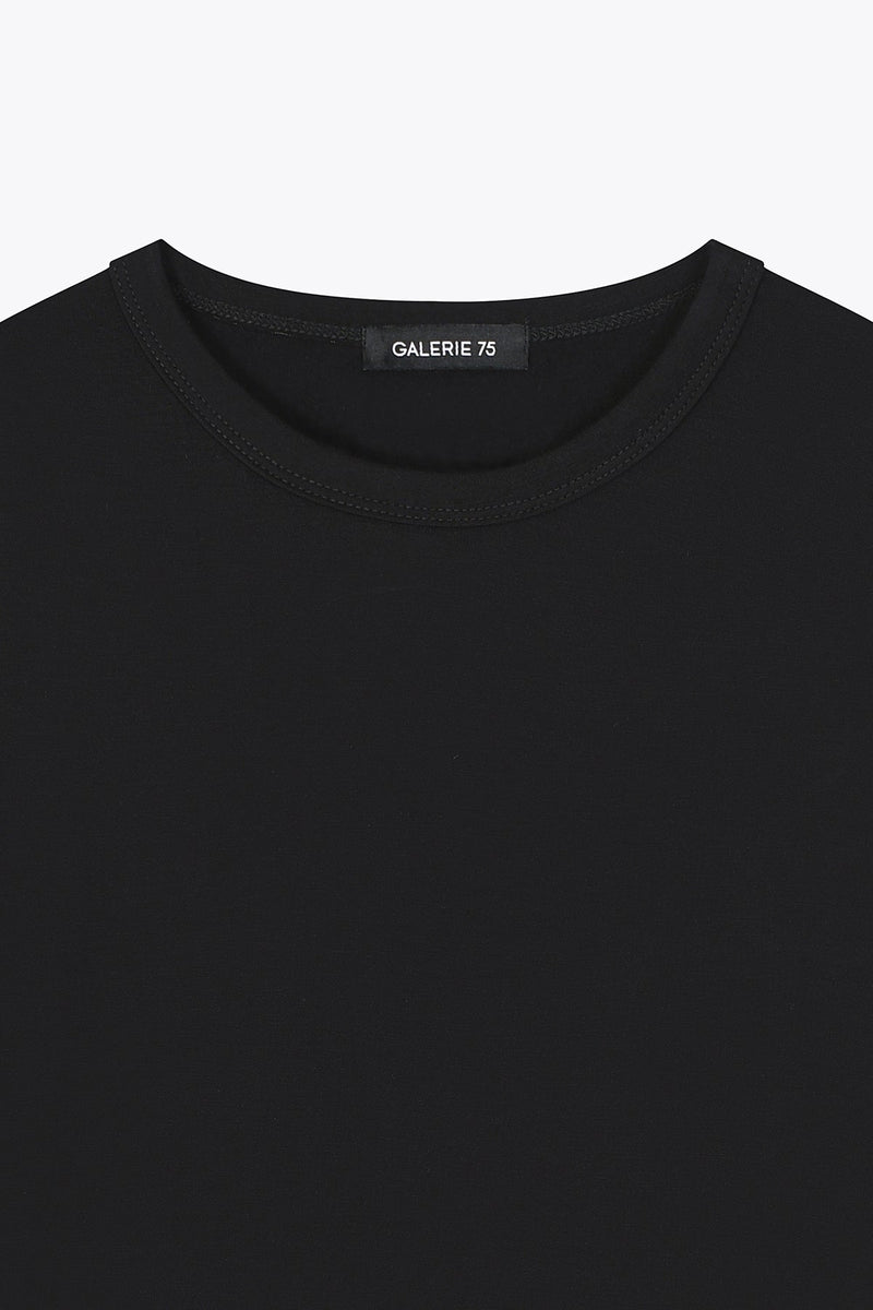 G75 WOMAN CROPPED TEESHIRT BLACK