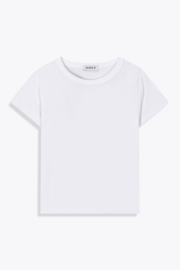 G75 WOMAN CROPPED TEESHIRT OFF WHITE