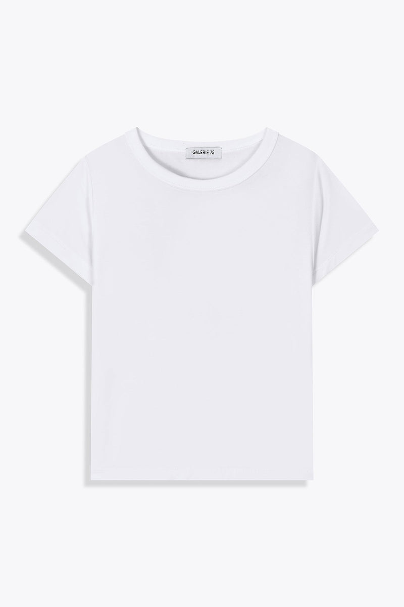 G75 WOMAN CROPPED TEESHIRT OFF WHITE