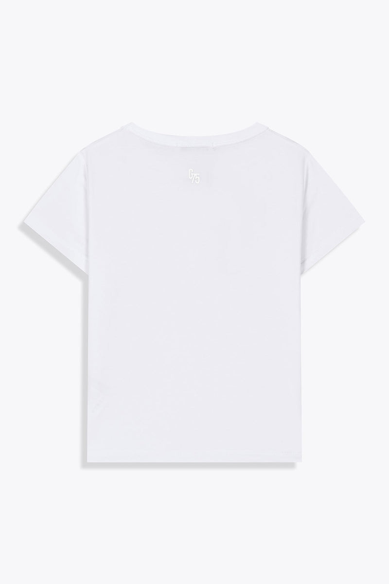 G75 WOMAN CROPPED TEESHIRT OFF WHITE