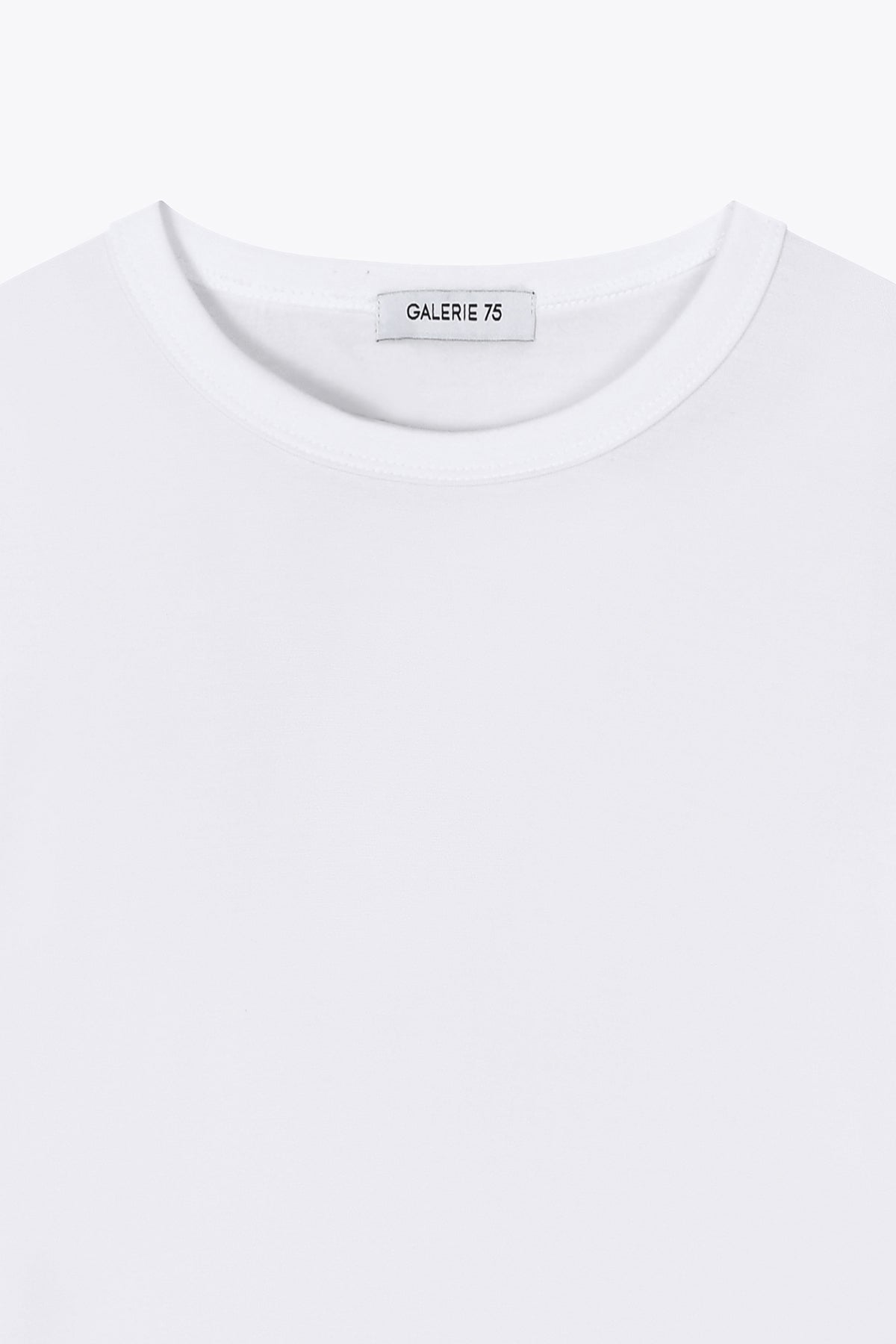 tshirt cropped blanc femme g75 col