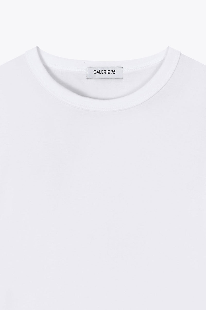 G75 WOMAN CROPPED TEESHIRT OFF WHITE