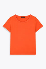 G75 WOMAN CROPPED TEESHIRT SUN ORANGE