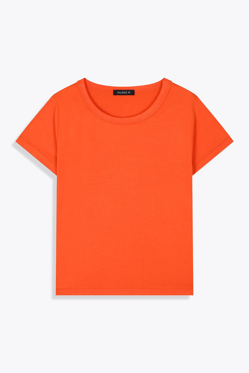 G75 WOMAN CROPPED TEESHIRT SUN ORANGE