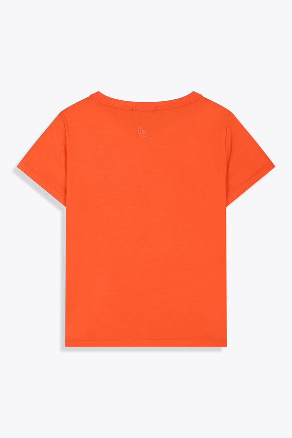 G75 WOMAN CROPPED TEESHIRT SUN ORANGE