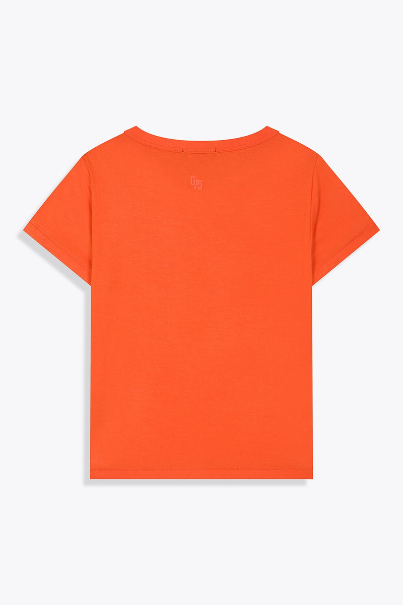 G75 WOMAN CROPPED TEESHIRT SUN ORANGE
