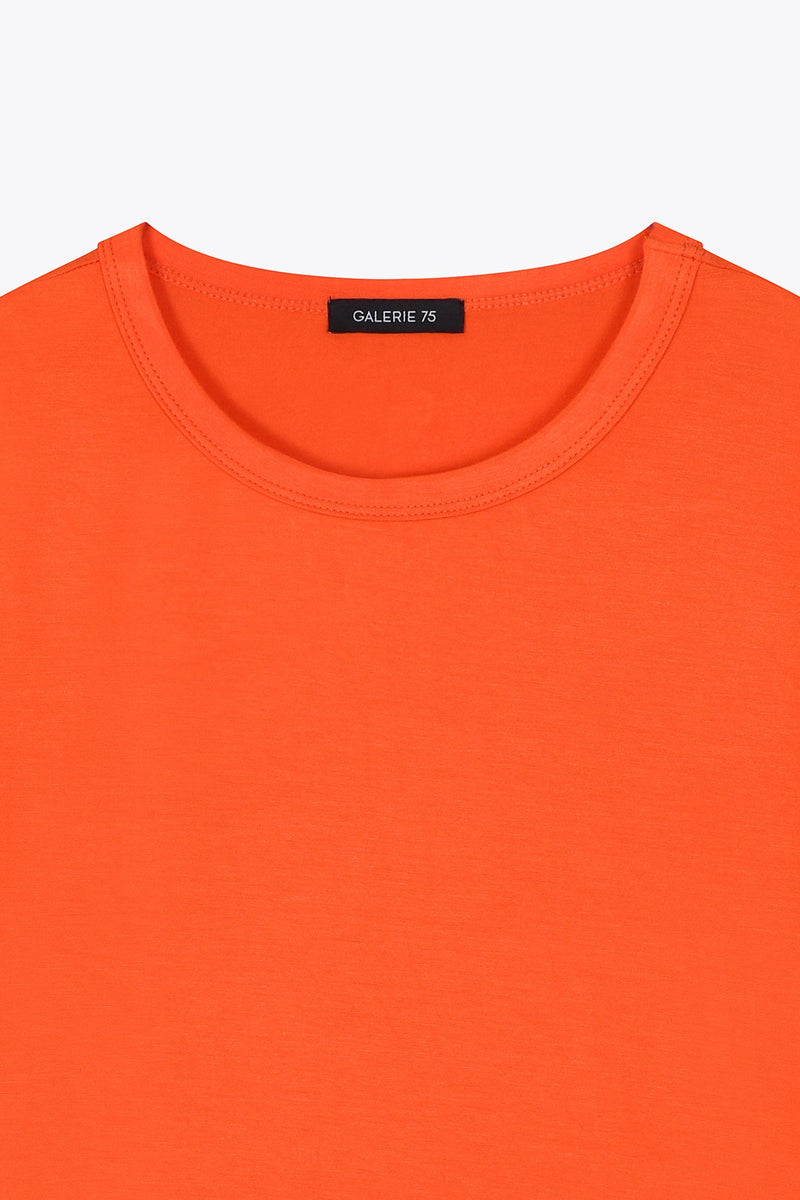 G75 WOMAN CROPPED TEESHIRT SUN ORANGE