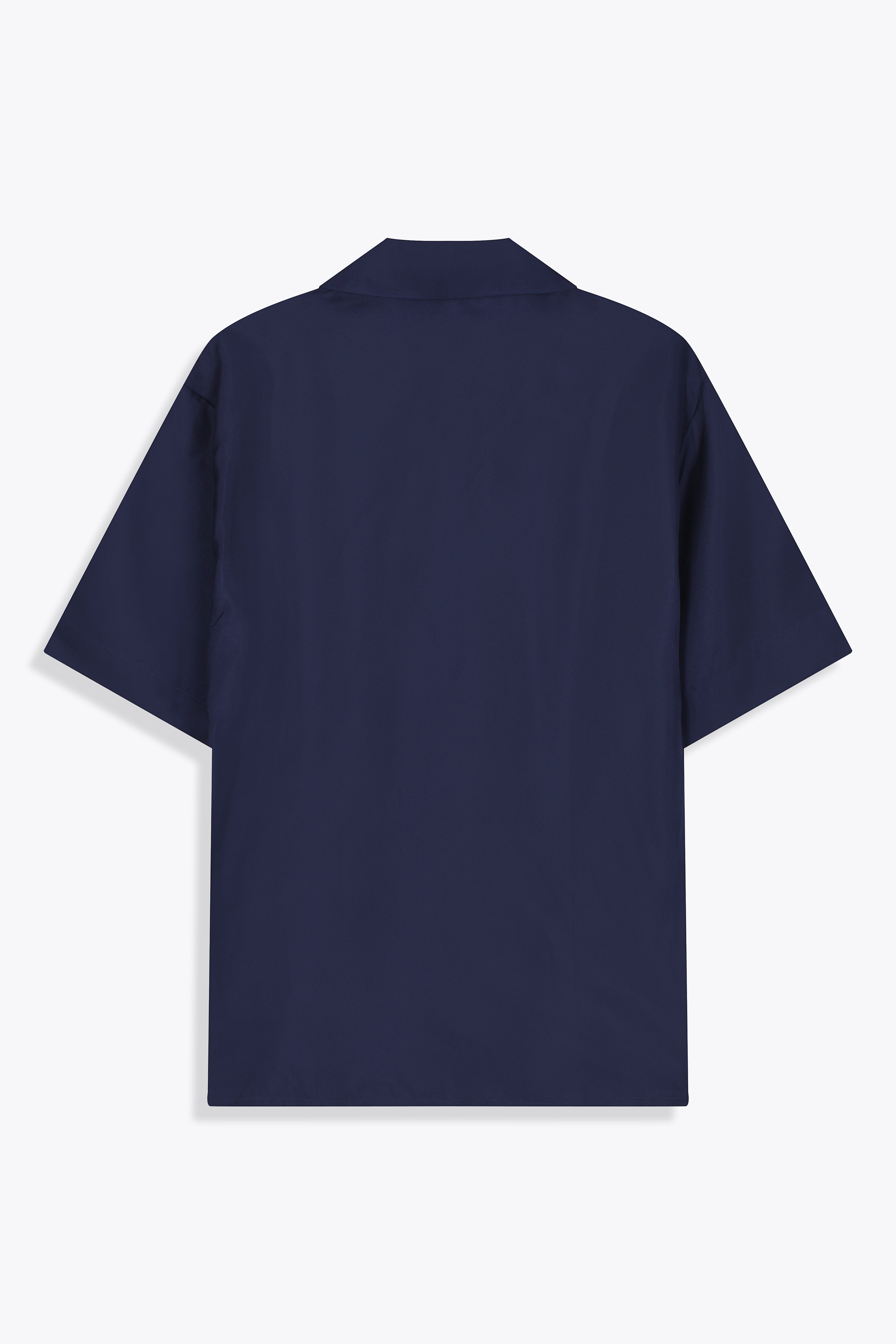 CHEMISE SOIE HOMME MARINE G75 CLASSIC MANCHES COURTES