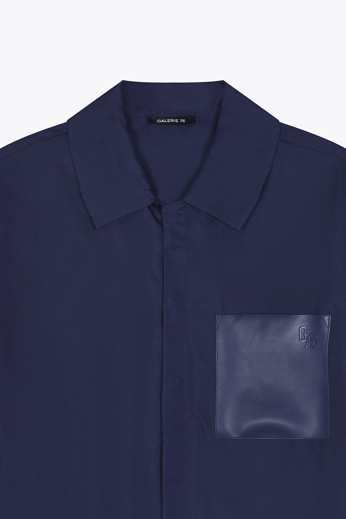 CHEMISE SOIE HOMME MARINE G75 CLASSIC MANCHES COURTES