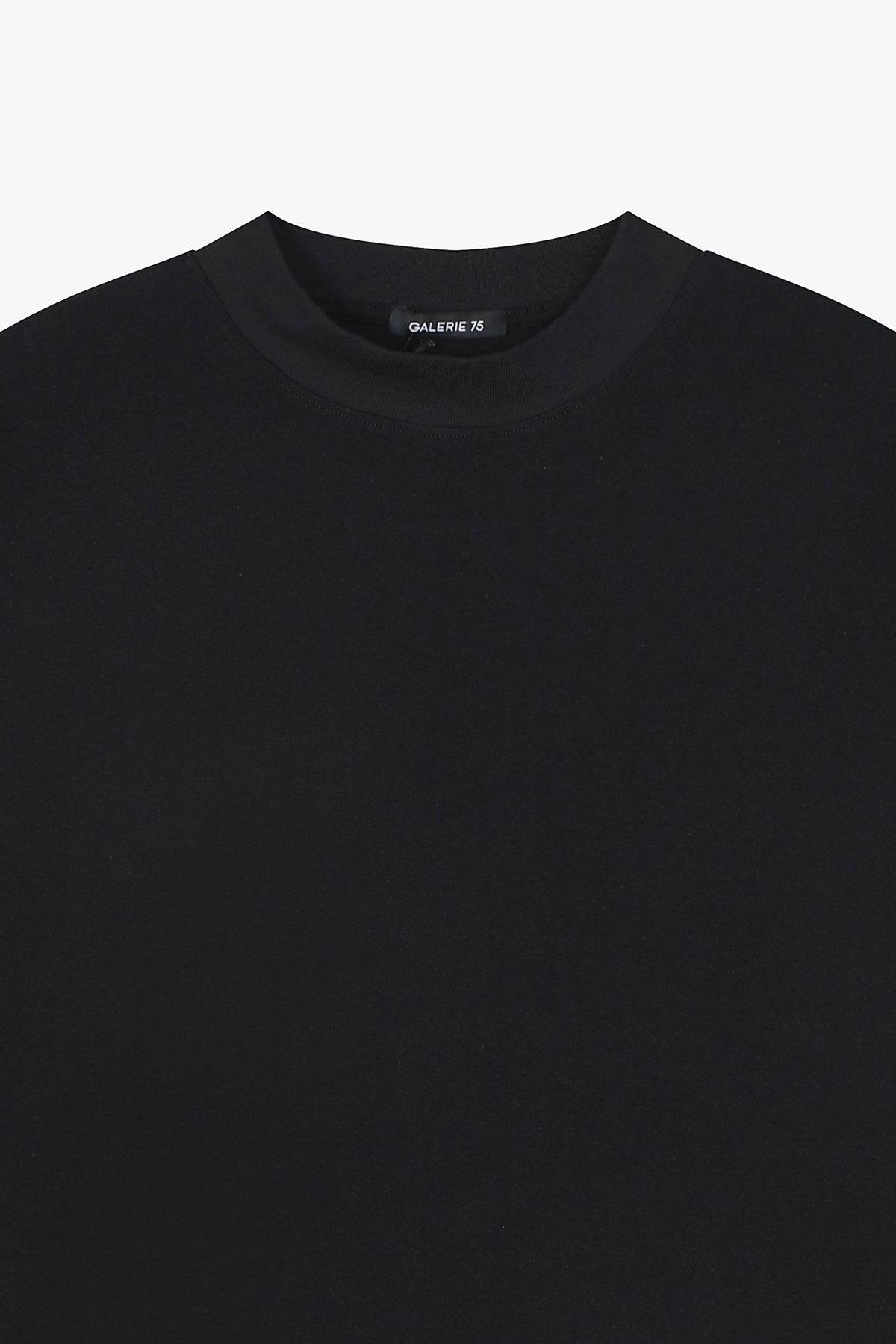 T-Shirt coton noir homme manches longues