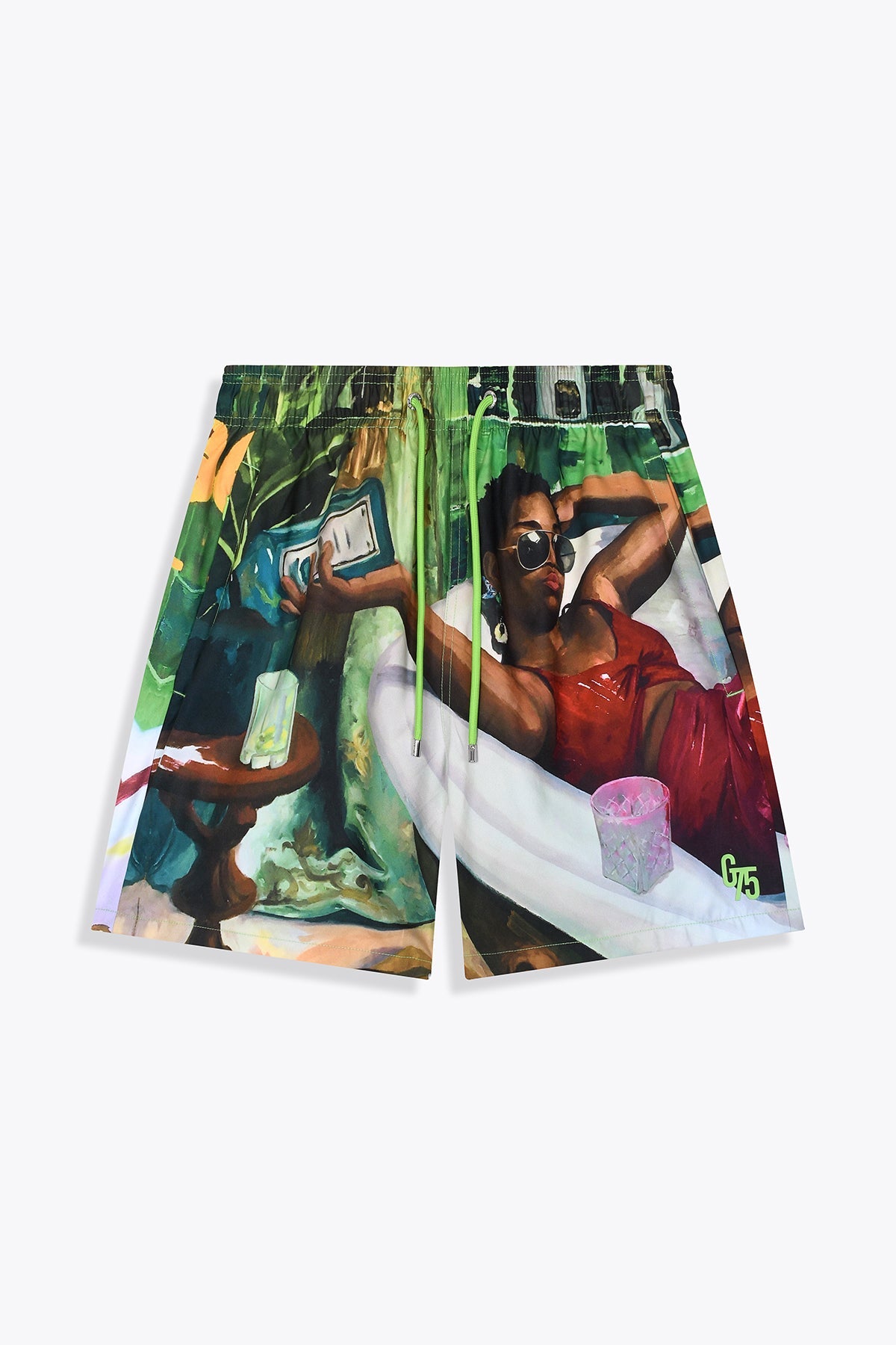 SHORT DE BAIN HOMME GALERIE 75 "UNE BOUTEILLE À TA MÈRE"