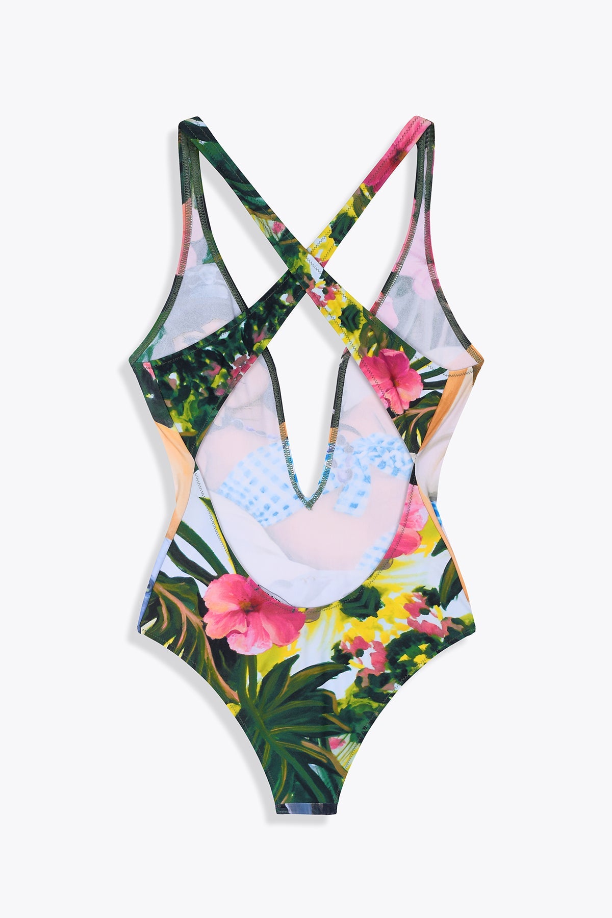 MAILLOT DE BAIN 1 PIECE CLOPE AU MUSEAU CROISÉ DOS