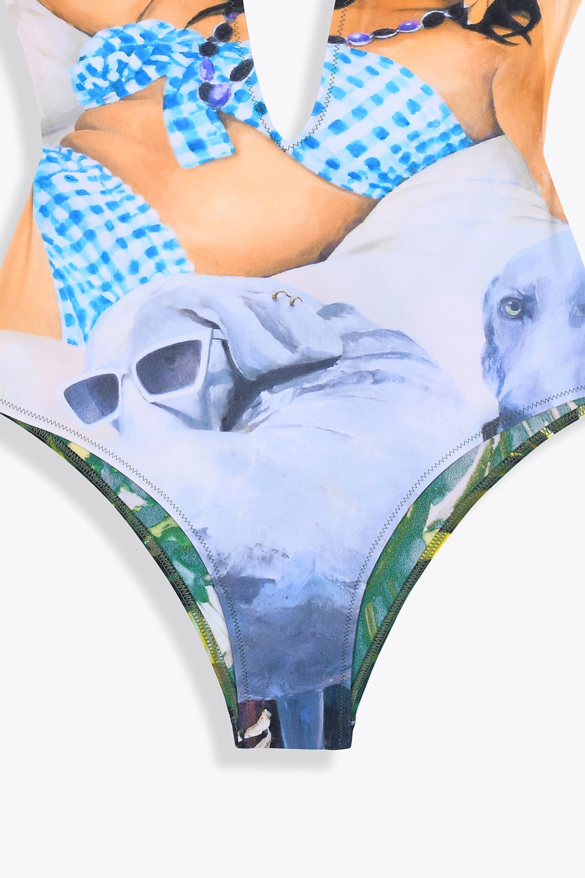 MAILLOT DE BAIN 1 PIECE CLOPE AU MUSEAU CROISÉ DOS