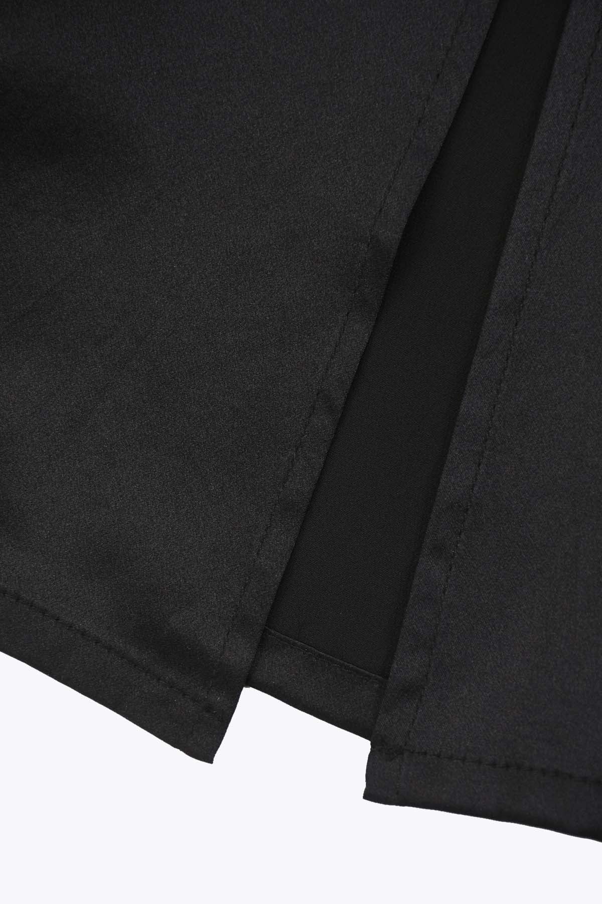 KIMONO SATIN NOIR FEMME G75 CLASSIC