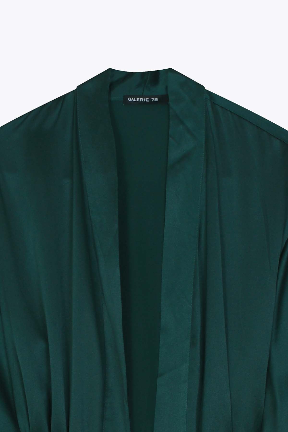 KIMONO SATIN FEMME  VERT ROYAL G75 CLASSIC